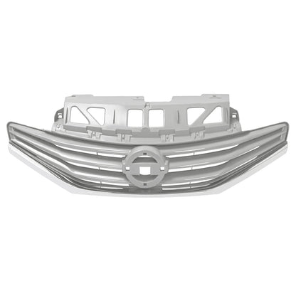 Solid Spare Grille For Nissan Versa Note 2014 2015 2016 Chrome Front Upper Bumper Grill