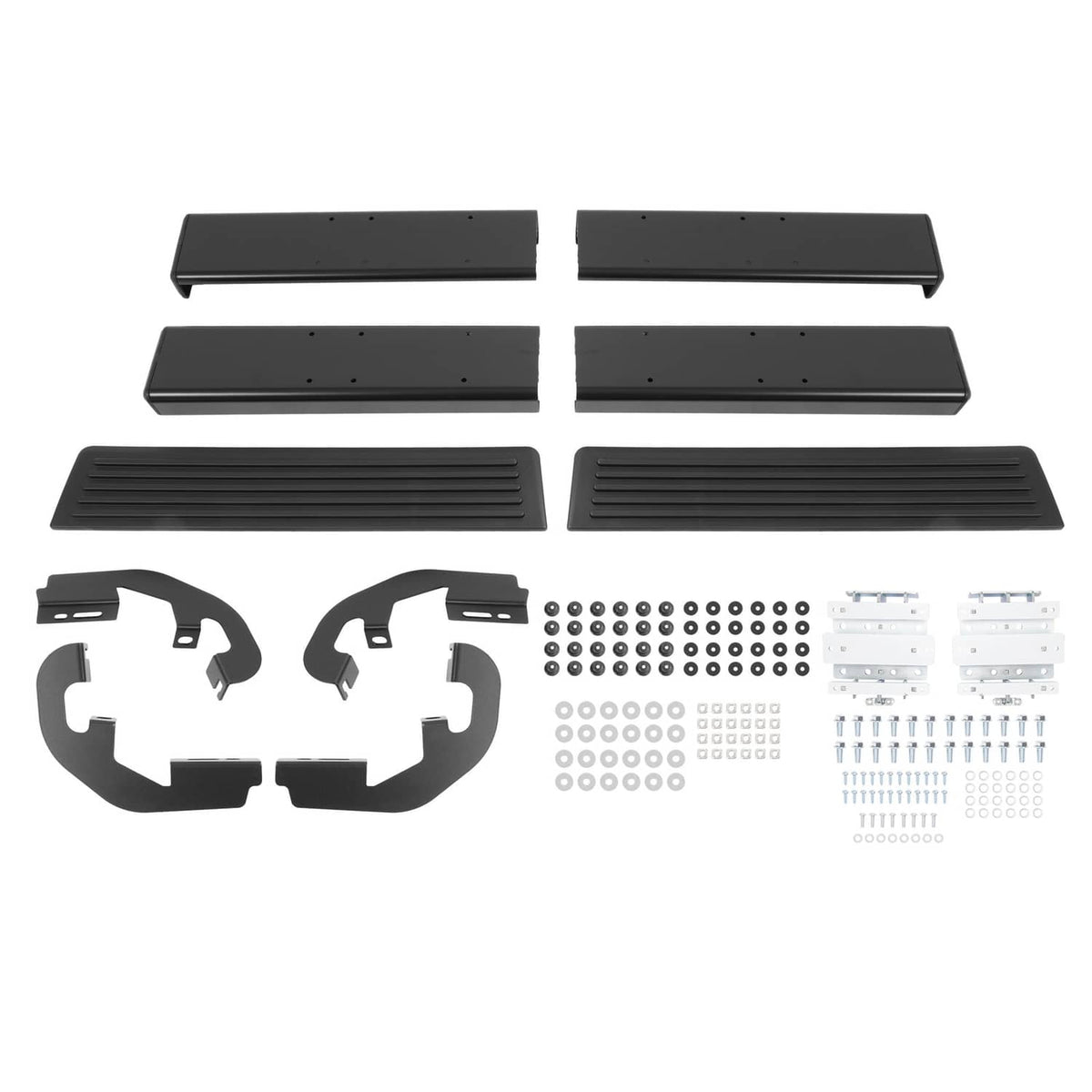 Solid Spare Side Step Bar Running Boards Black For 2019-2025 Silverado Sierra Regular Cab