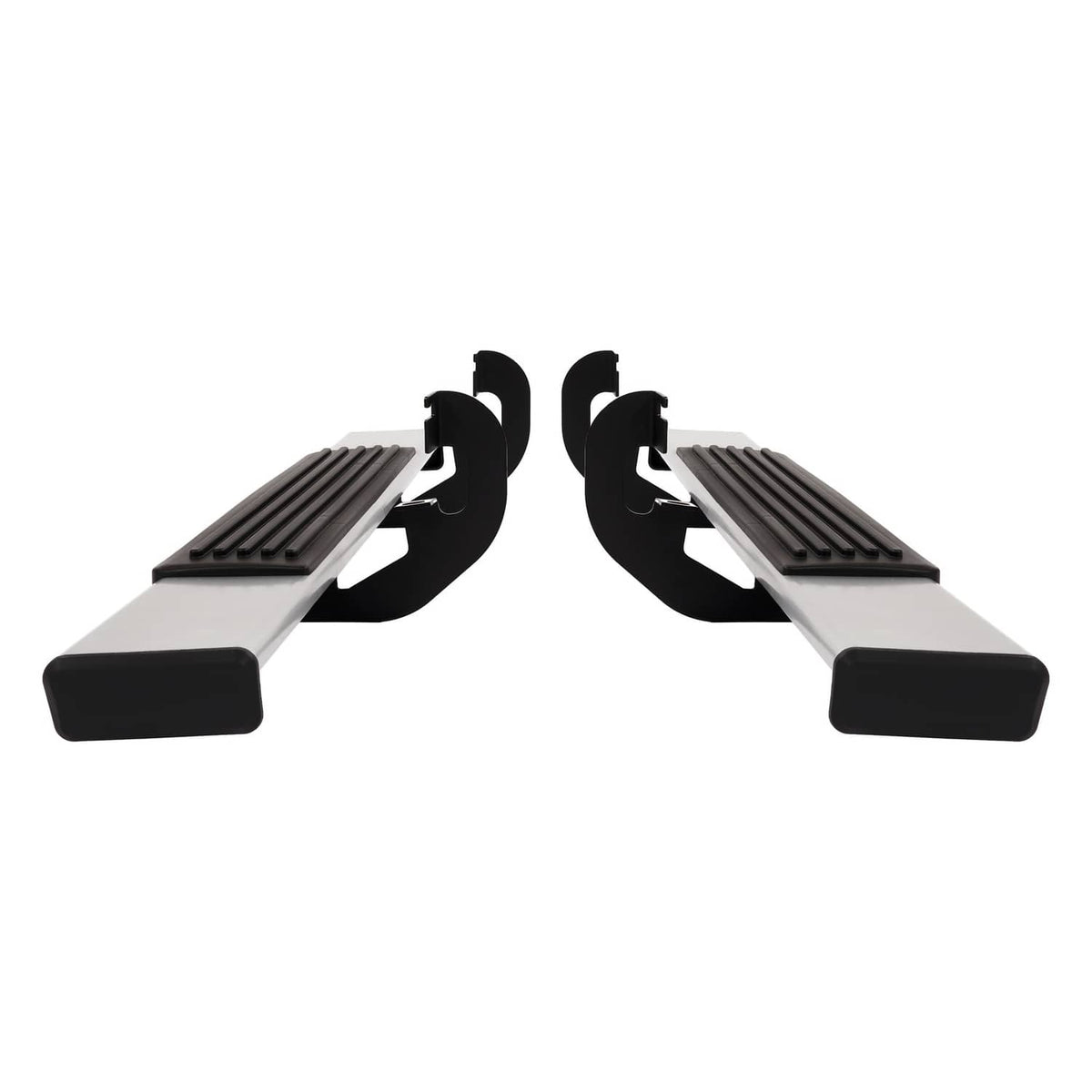 Solid Spare Side Step Bar Running Boards Silver+Black For 19-25 Silverado Sierra Regular Cab