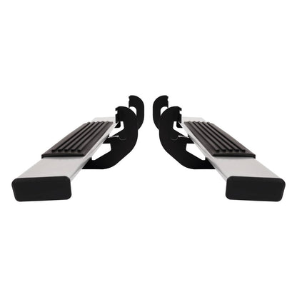 Solid Spare Side Step Bar Running Boards Silver+Black For 19-25 Silverado Sierra Regular Cab