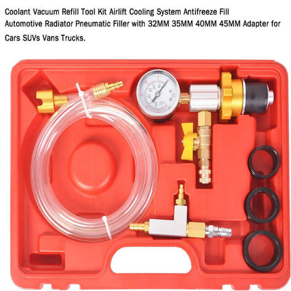 Solidspare Auto Coolant Vacuum Kit Cooling System Vacuum Radiator Kit Refill & Purging Tool