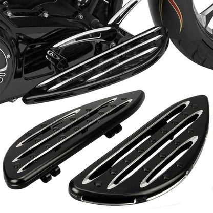 Solidspare Pair Front CNC Edge Cut Driver Stretched Floorboards For Harley Touring Softail