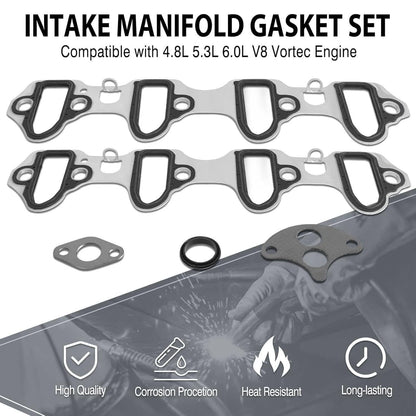 Solidspare For Fel-Pro Intake Manifold Gasket Set For Chevrolet LS 5.3L 4.8L 6.0L 6.2