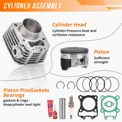 Solidspare 228cc Cylinder Piston & Top End Kit For Kawasaki Bayou 250 2003-2011 11005-1965