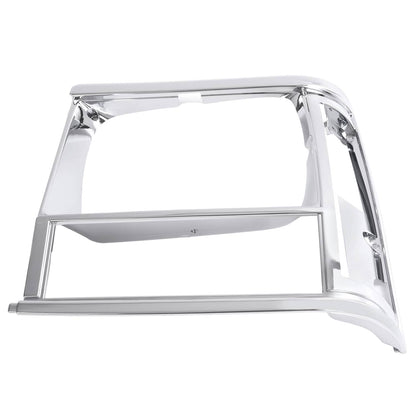 Solid Spare Chrome Left Headlight Door Bezel Trim For Jeep Cherokee 1991-1996 Comanche 91-92