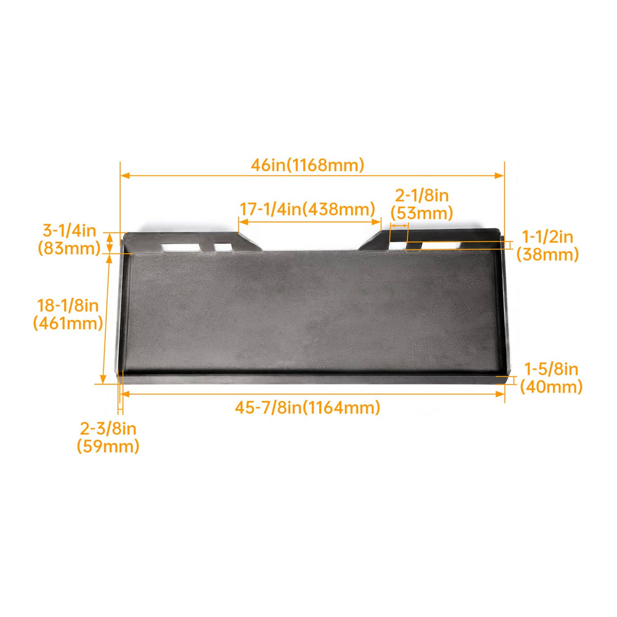 Solidspare 3/8 Quick Tach Attachment Skid Steer Mount Plate Adapter Loader