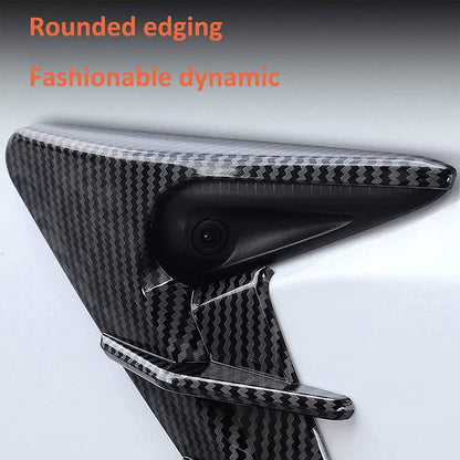 Solidspare For 2021-2023 Tesla Model 3/Y Matte Carbon Fiber Side Fender Camera Flank Cover