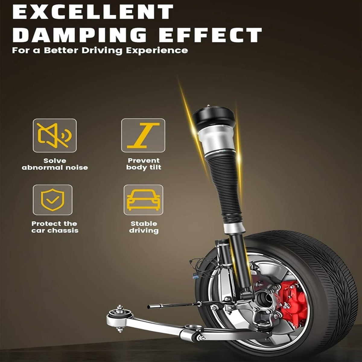 Solidspare New 2x Rear Air Suspension Strut For Mercedes-Benz S350 S550 CL550 With Airmatic