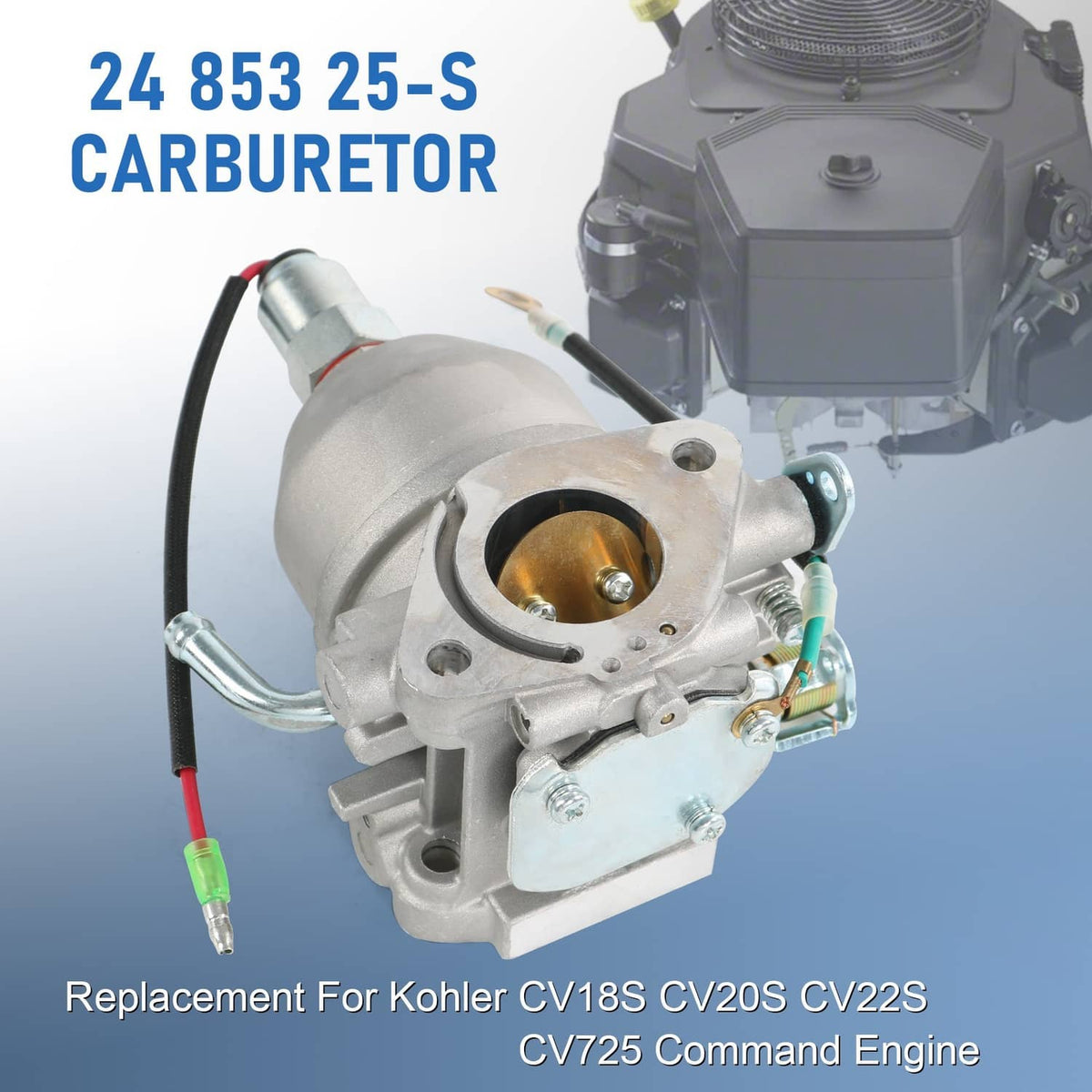 Solidspare Carburetor 24 853 19-S 24 853 09 24 053 50-S for Kohler CV18S CV20S CV22S CV725
