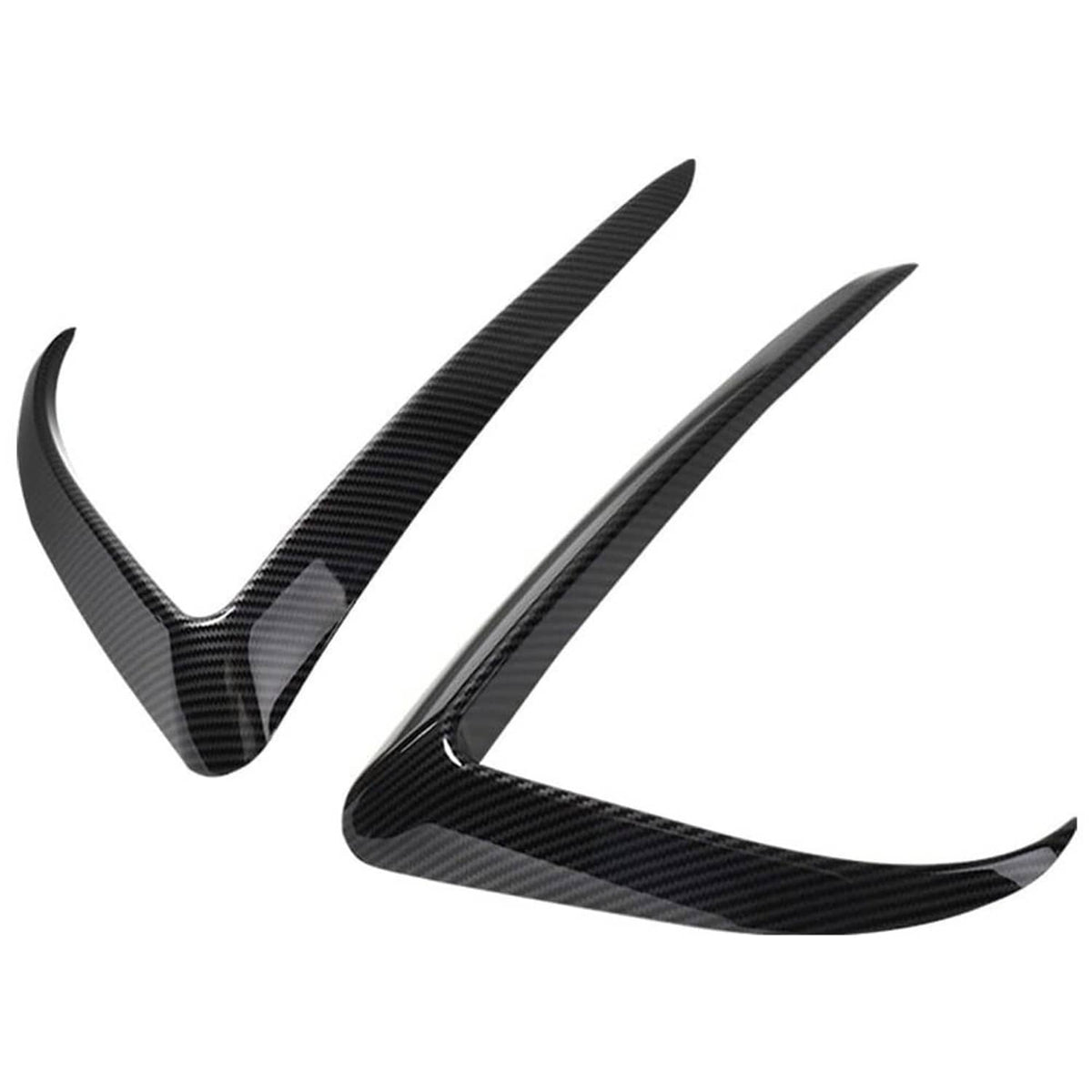 Solidspare Front Fog Light Eyebrow Cover Trim Carbon Fiber Style For Tesla Model 3 2017+ U8