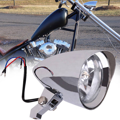 Solidspare Motorcycle Bullet Headlight For Harley Dyna Sportster XL Softail Bobber Chopper
