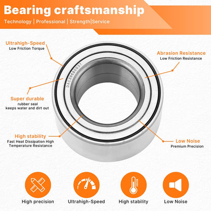 Solidspare New Front And Rear Wheel Bearing For Can-Am Maverick X3 Max 4x4 Turbo 2017-2023