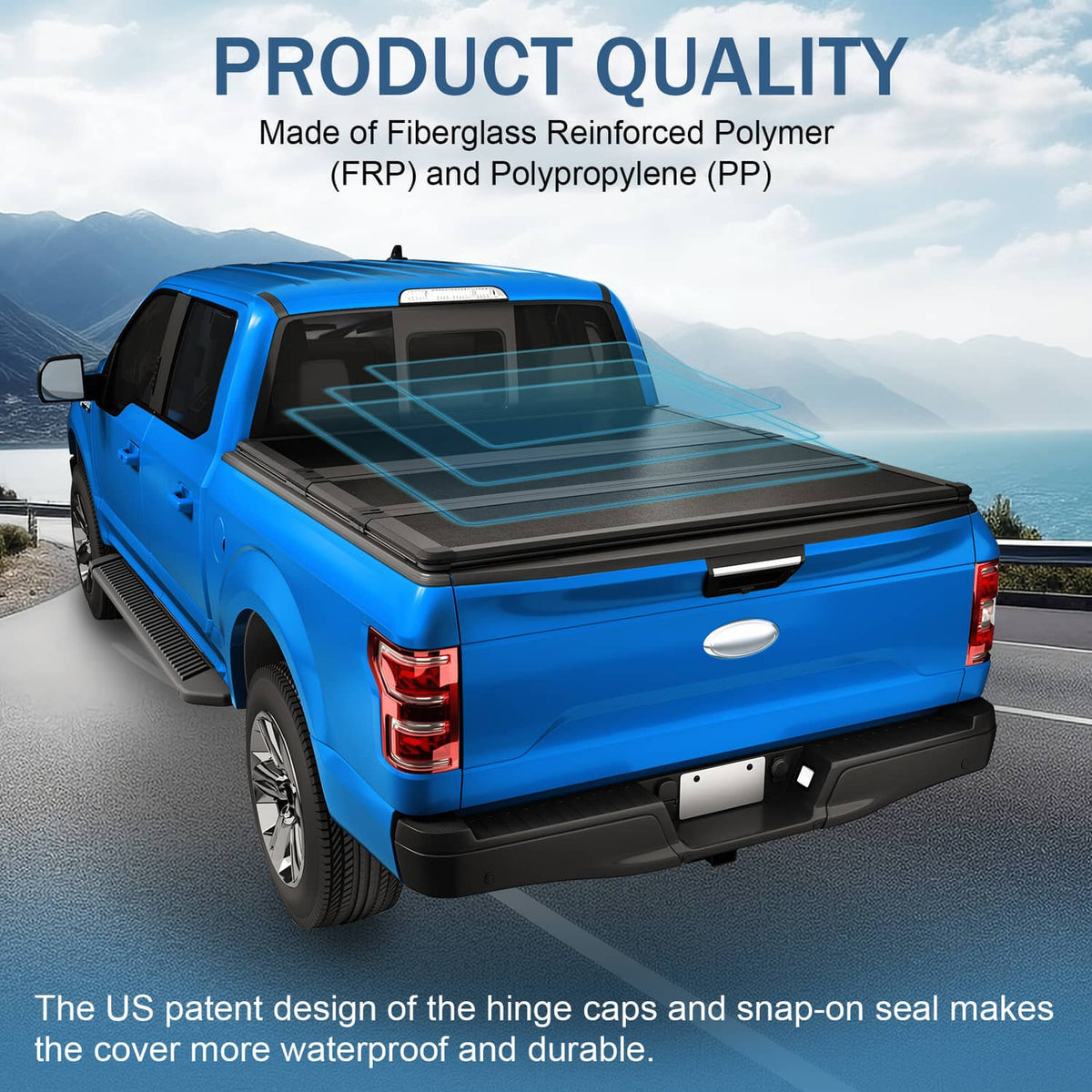 Solidspare Hard Tri-Fold Tonneau Cover For 2007-2021 Toyota Tundra 5.5FT SHORT BED