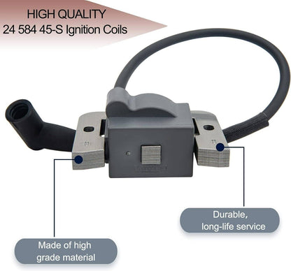 Solidspare 2Pcs Ignition coil For Kohler CH25 CV730 CH740 SV725 24 584 01-S 24 584 45-S