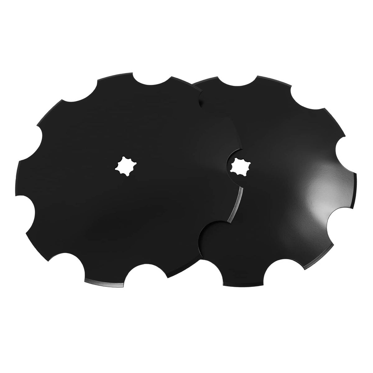 Solidspare 2X 18" Disc Harrow 3.5MM Notched  Heavy-Duty Steel For 1" / 1-1/8" Square Axle
