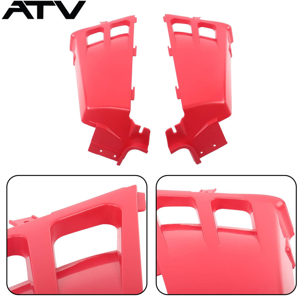 Solidspare Tank Side Outer Plastic Covers Integrated Red Grill For Yamaha Banshee 350 1991