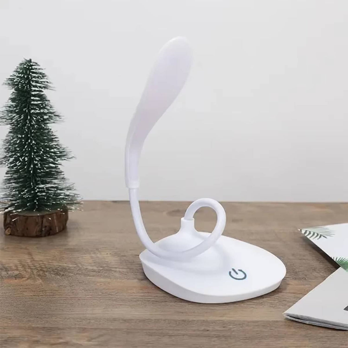 Solid Spare USB LED Desk Light Dimmable Bedside Reading Lamp Rechargeable Touch Control US