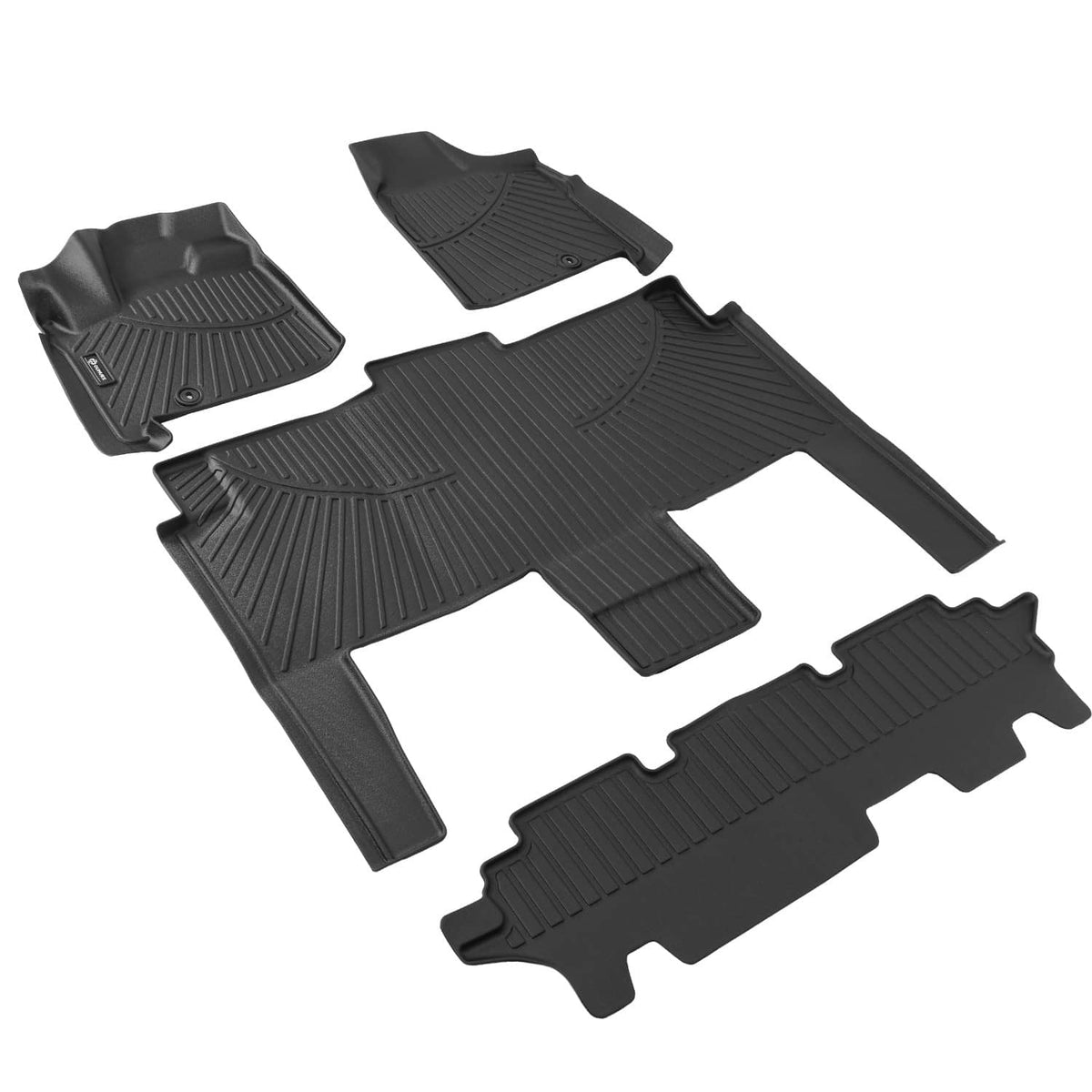Solidspare Floor Mats Set For 2008-2016 Chrysler Town & Country All Weather 3D TPE Liners