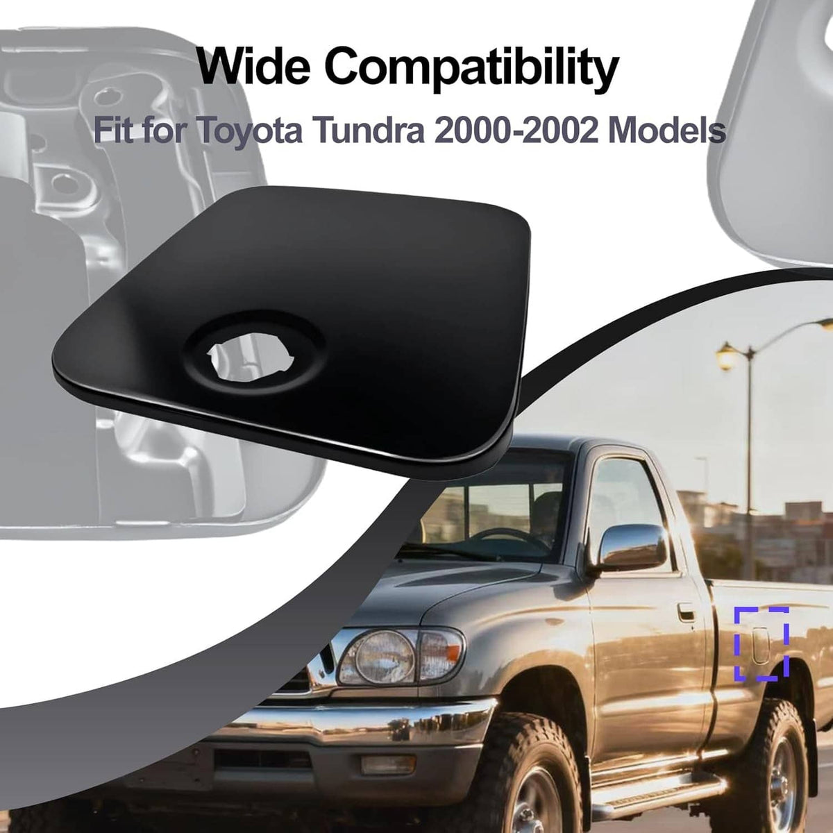 Solidspare For Toyota Tundra 2000-2002 77305-0C012 Car Fender Bed-Fuel Door Gas Cap Hatch