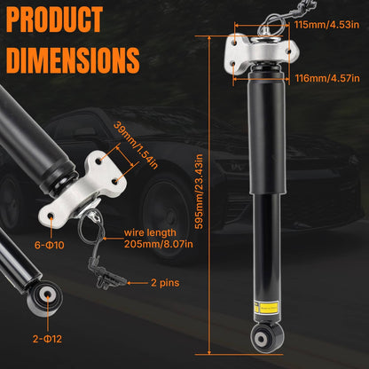 Solidspare Rear Shock Absorber Struts For 16-24 Chevrolet Camaro 23281657 85649835 23281658