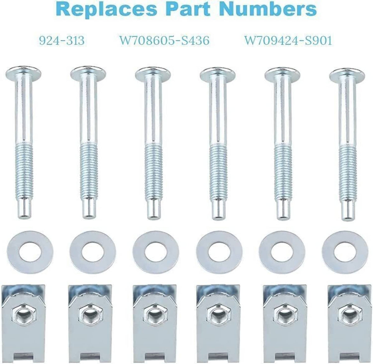Solidspare 6 Bolts Truck Bed Mounting Hardware Kits 924-313 For 1997-2014 Ford F150 F250