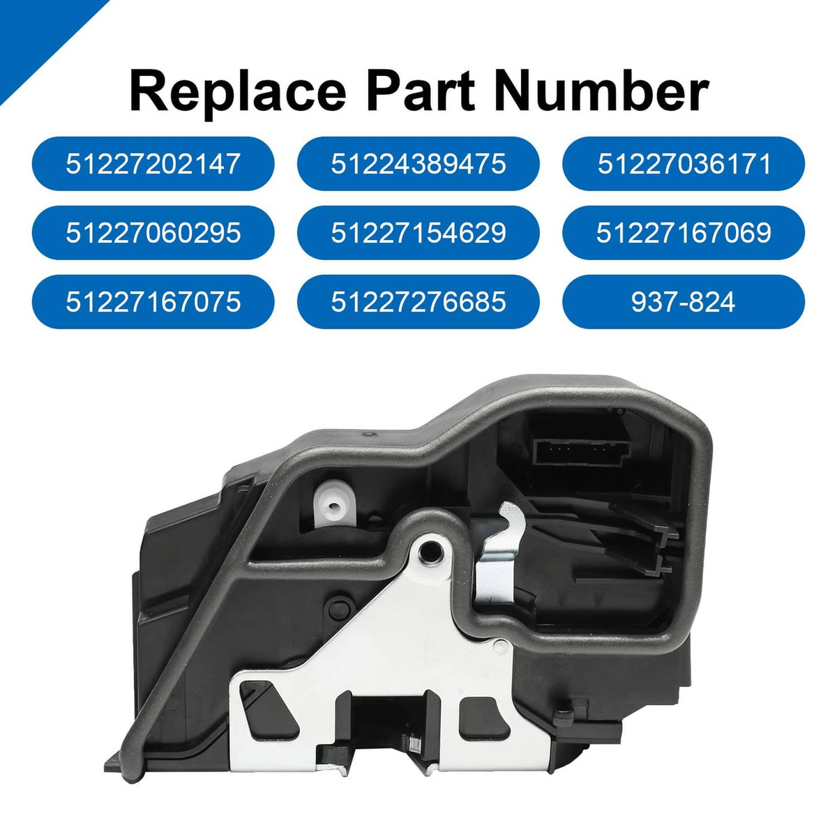 Solidspare 51227202147 Rear Left Power Door Lock Latch Actuator Fit For BMW E60 E90 SM2031