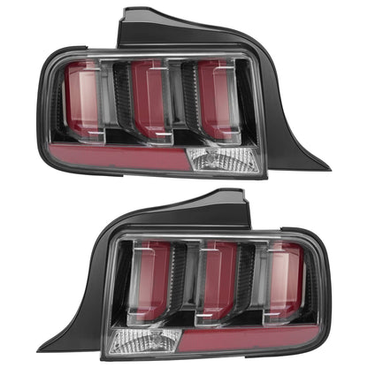 Solid Spare For Ford Mustang 2005-2009 Clear Lens LED Tail Lights Rear Brake Lamps Set 05-09