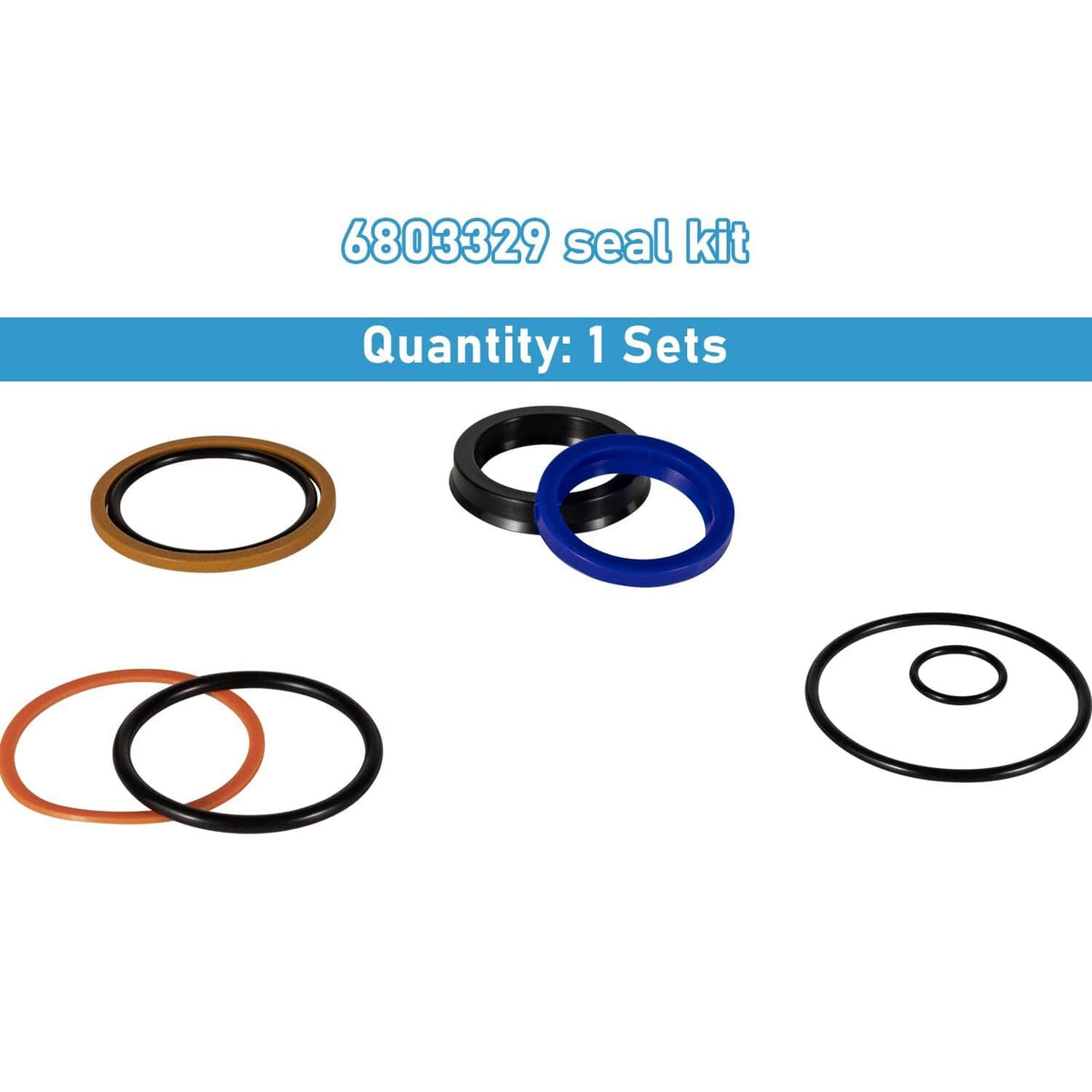 Solid Spare 6803329 Hydraulic Lift Cylinder Seals Kit for Bobcat 444 500 520 642 643 742 743
