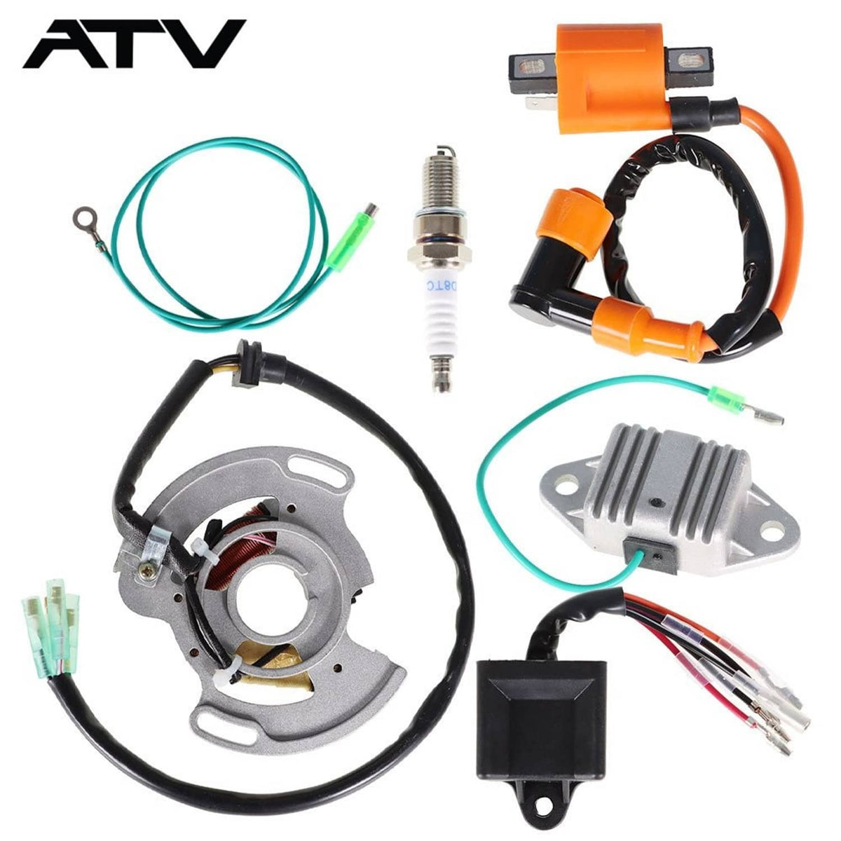 Solidspare For Yamaha Blaster YFS200 1997-2001 Ignition Spark Plug CDI Regulator & Stator