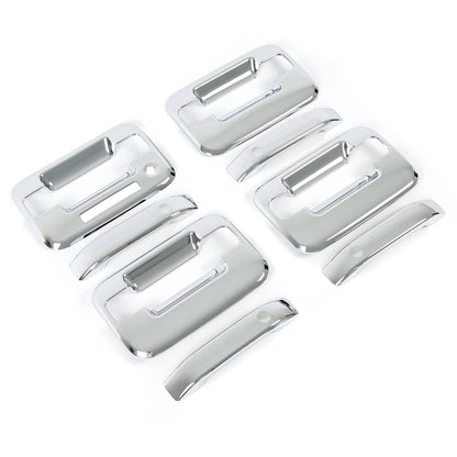 Solid Spare For Ford F-150 F150 4DR 2004-2014 Crew Cab Chrome Door Handle Cover ABS w/KeyPad