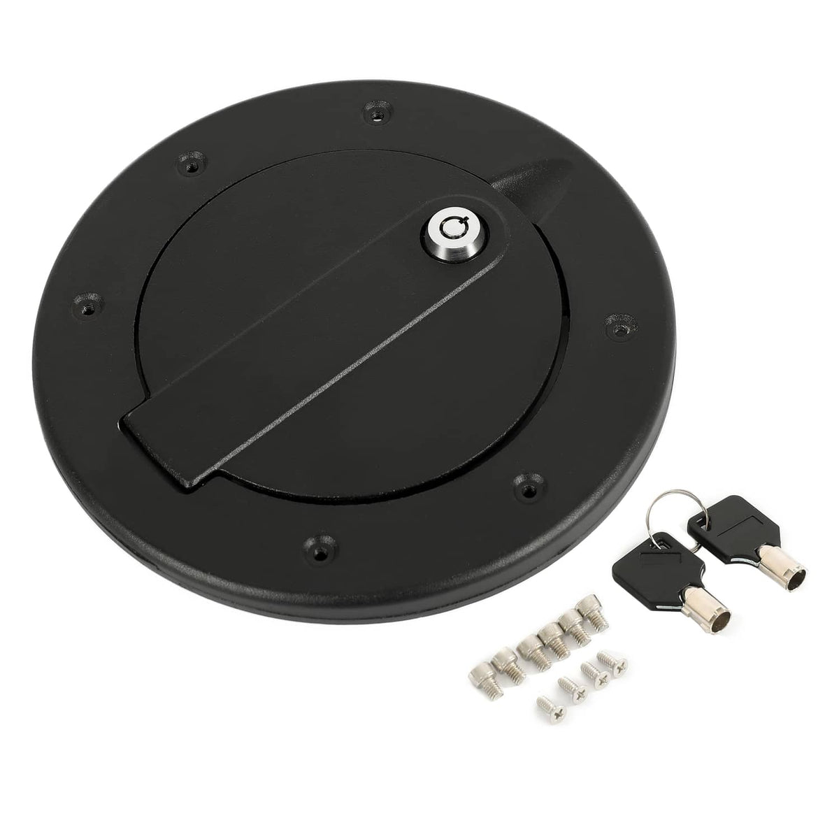 Solid Spare Aluminum Locking Fuel Filler Door Gas Tank Cap Cover For Hummer H3 H3T 2006-2010
