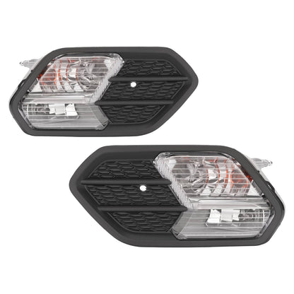 Solid Spare For 2017-2019 Ford Escape Kuga Pair Driving Fog Lights Turn Signal Lamps w/Cover