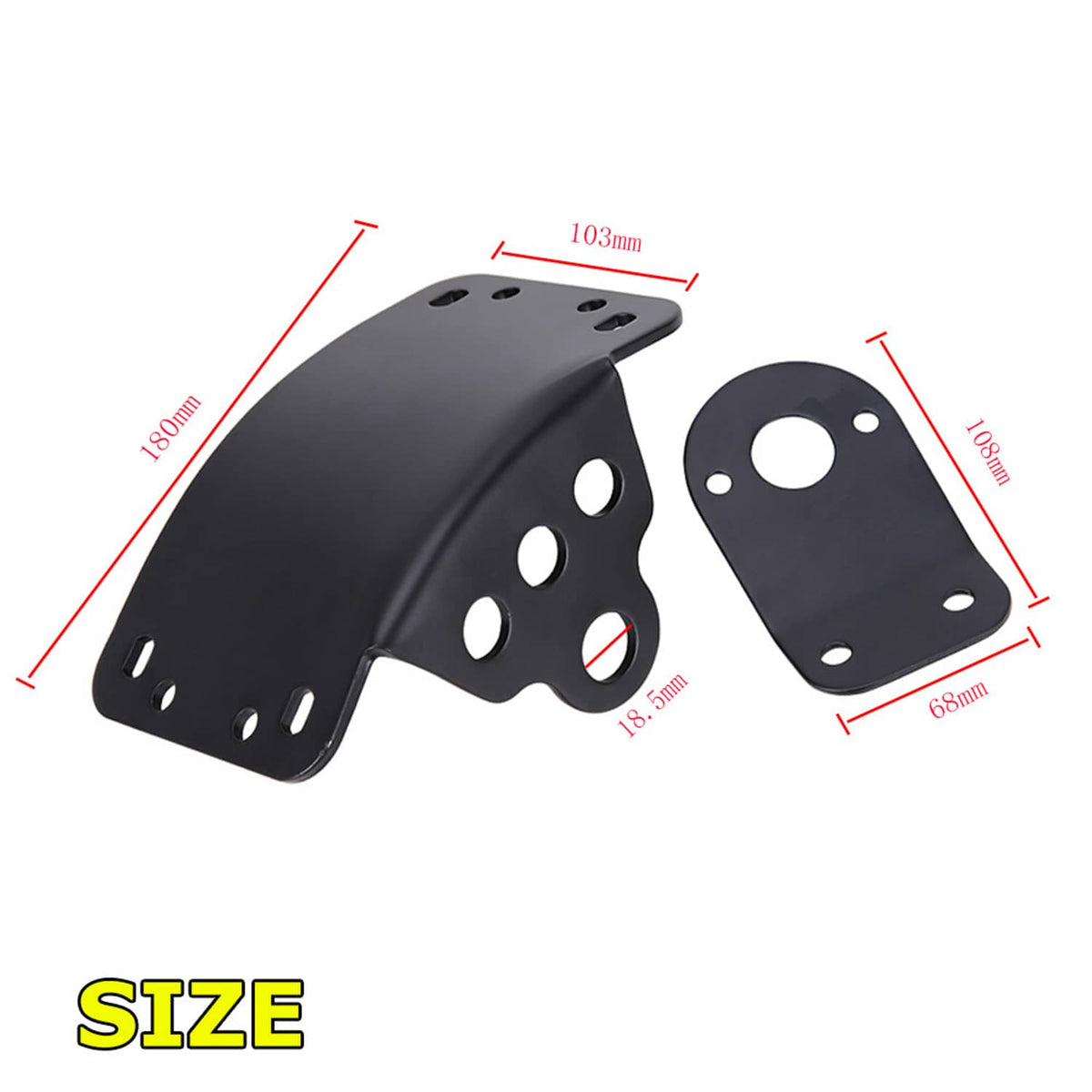 Solidspare Motorcycle License Plate Holder Side Mount Bracket for Harley Honda Universal US
