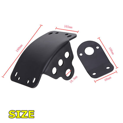 Solidspare Motorcycle License Plate Holder Side Mount Bracket for Harley Honda Universal US