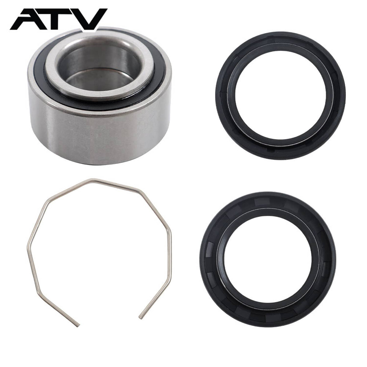 Solidspare For Arctic Cat 375 400 500 600 Bearcat 454 Front Wheel Hub Bearings & Seal Kit