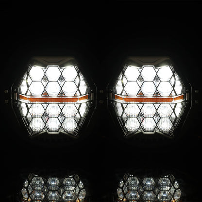 Solidspare For Harley Road Glide 2015-2024 Dual LED Headlight Headlamp Projector Hi/Lo Beam