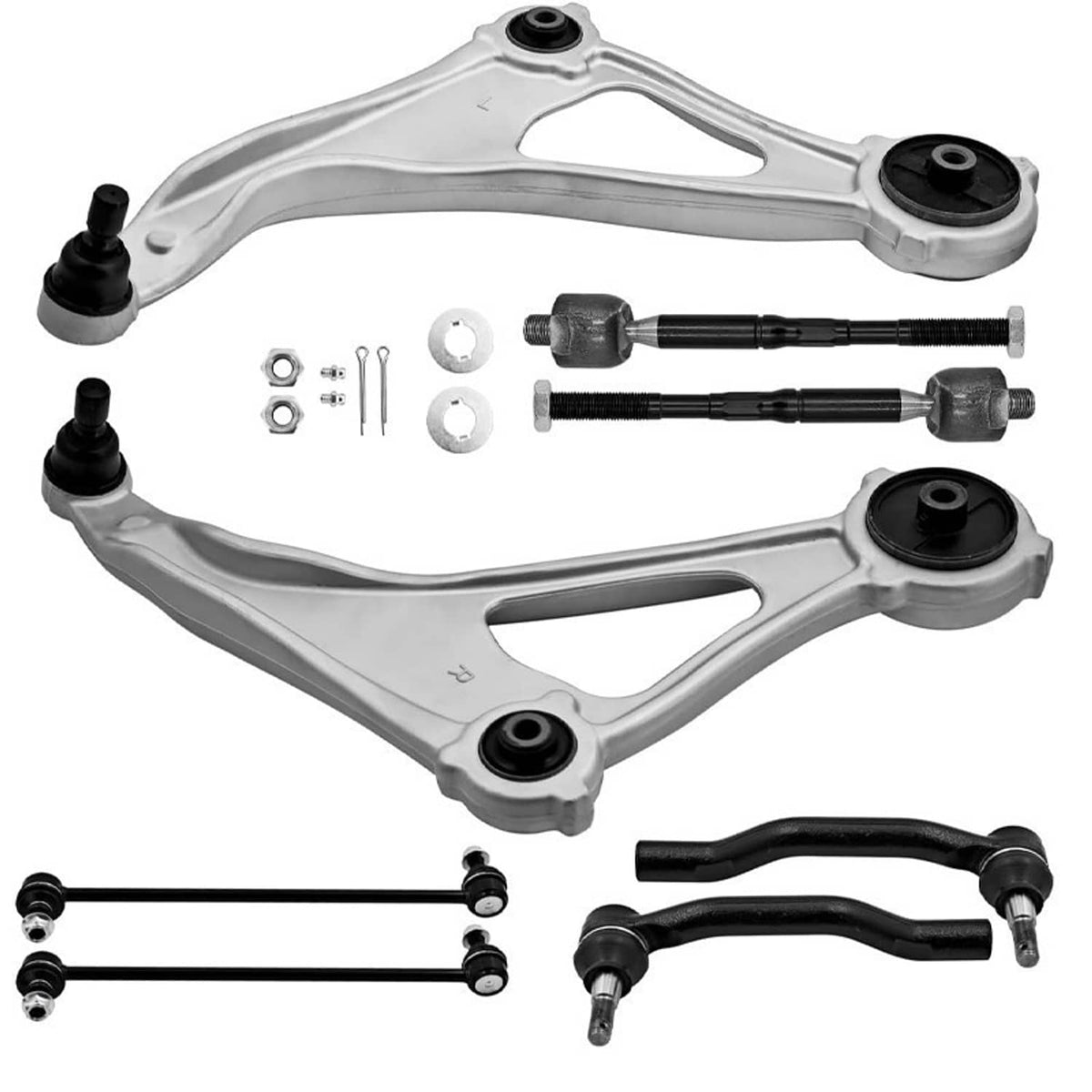 Solidspare 10Pcs Front Lower Control Arm Sway Bar Tie Rod Set For 2013 2014 Nissan Altima