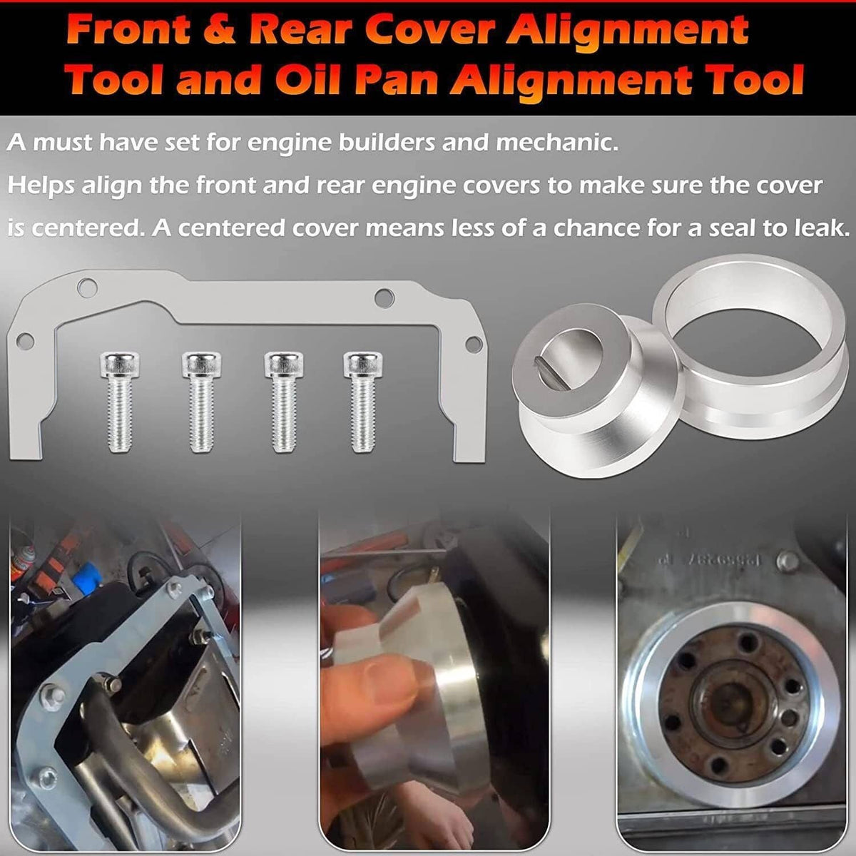 Solidspare LS Rear Main Seal & Oil Pan Alignment Tool Kit for GM LS Engine 4.8 5.3 5.7 6.0