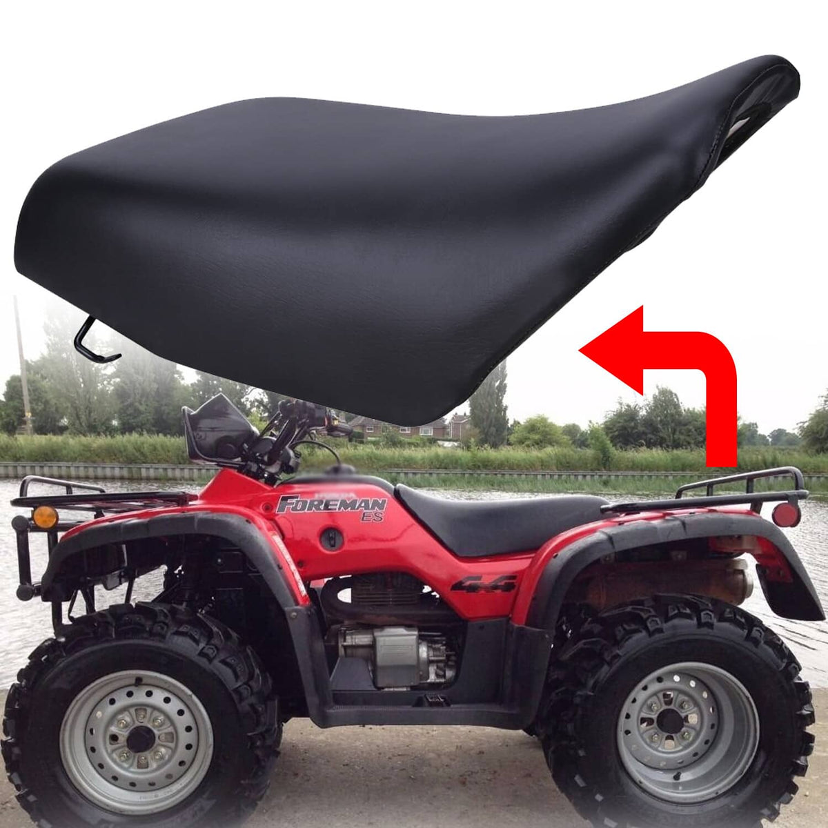 Solidspare Complete Seats Black for Honda TRX450FE TRX450FM Foreman 450 4x4 ES S 2002-2004
