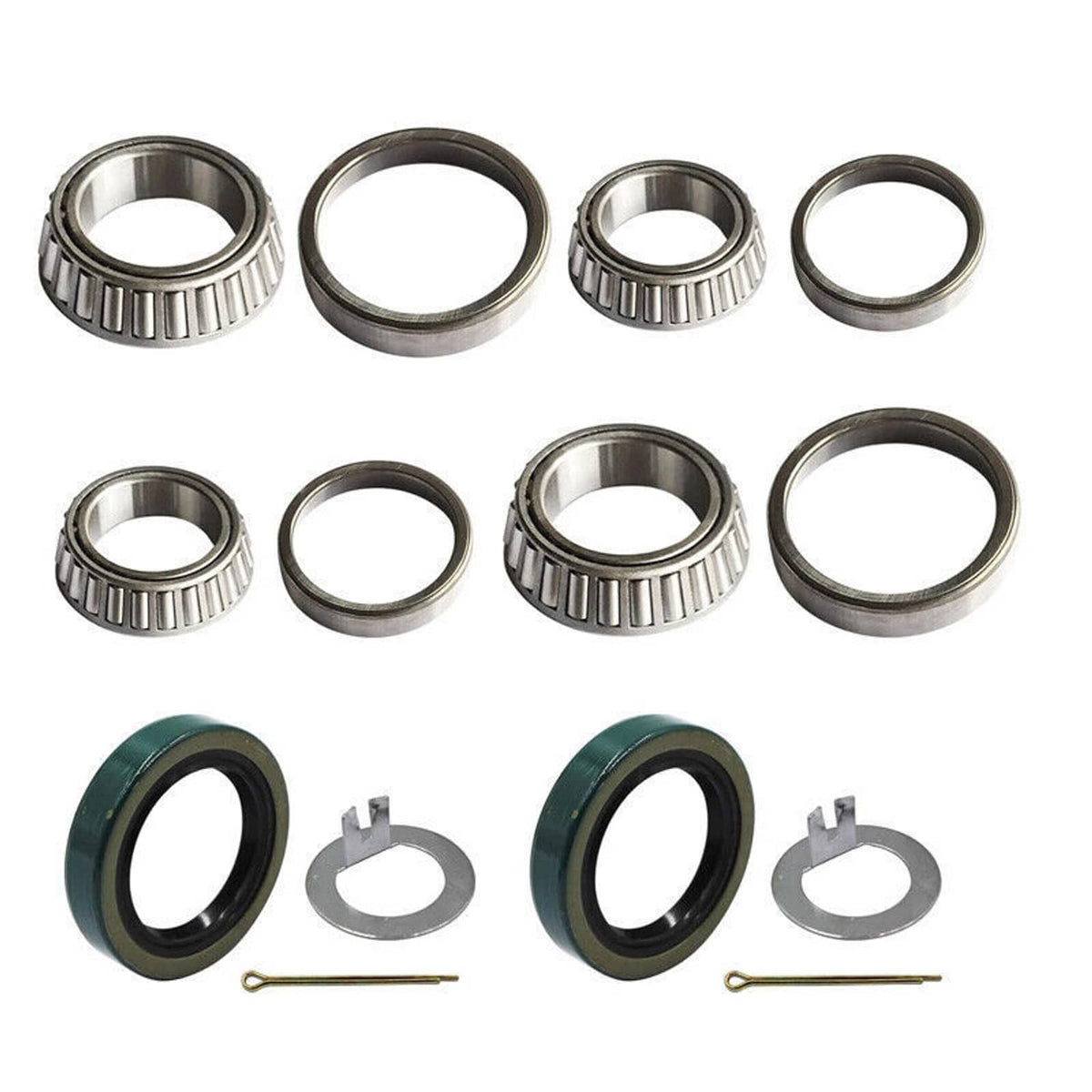 Solidspare Set of 2 Trailer Bearing Kit Seals L44649/L44610, L68149/L68111 For 3500# Axle