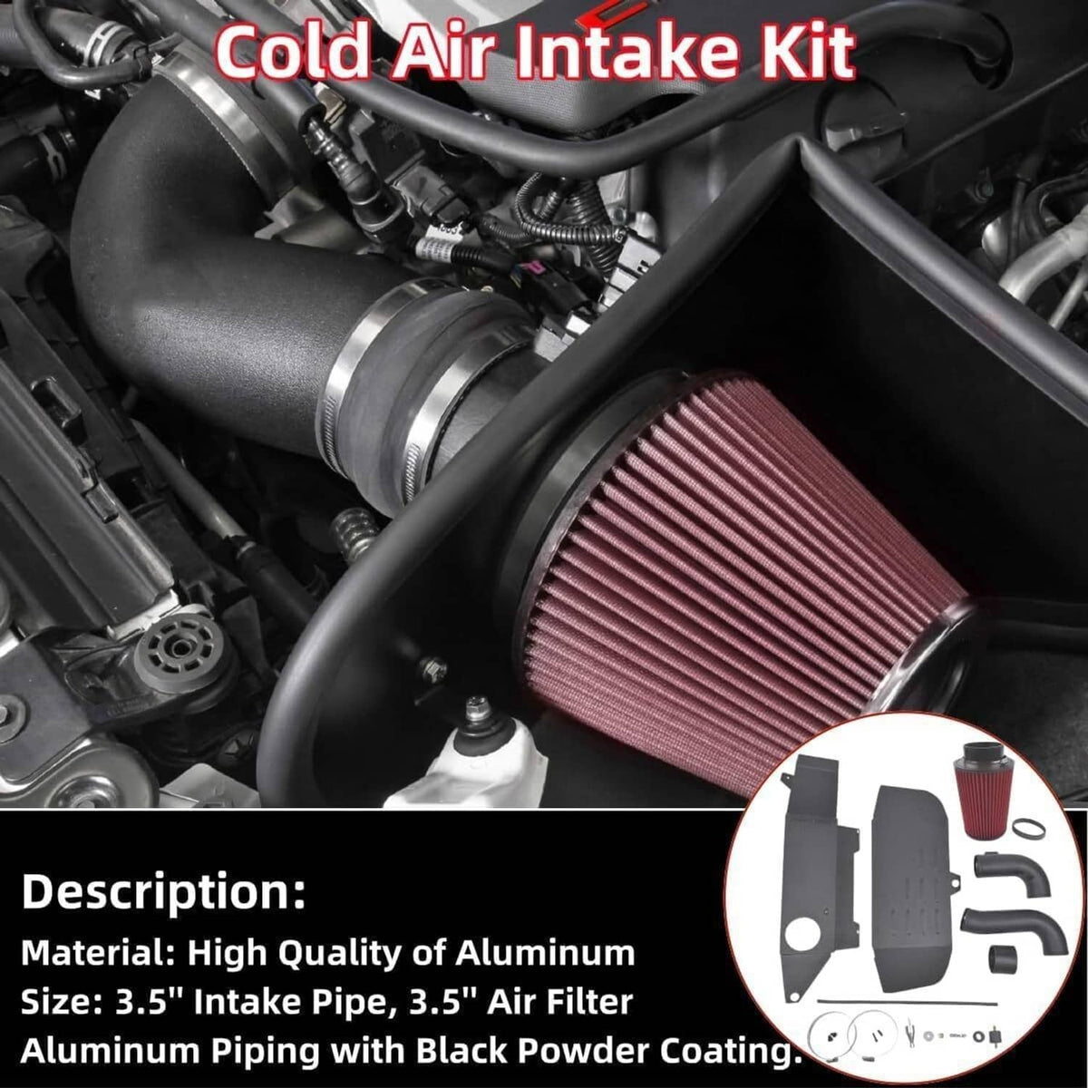 Solidspare Cold Air Intake Pipe System Kit For 12-16 BMW F30 228i 320i 328i 420i 428i 2.0T