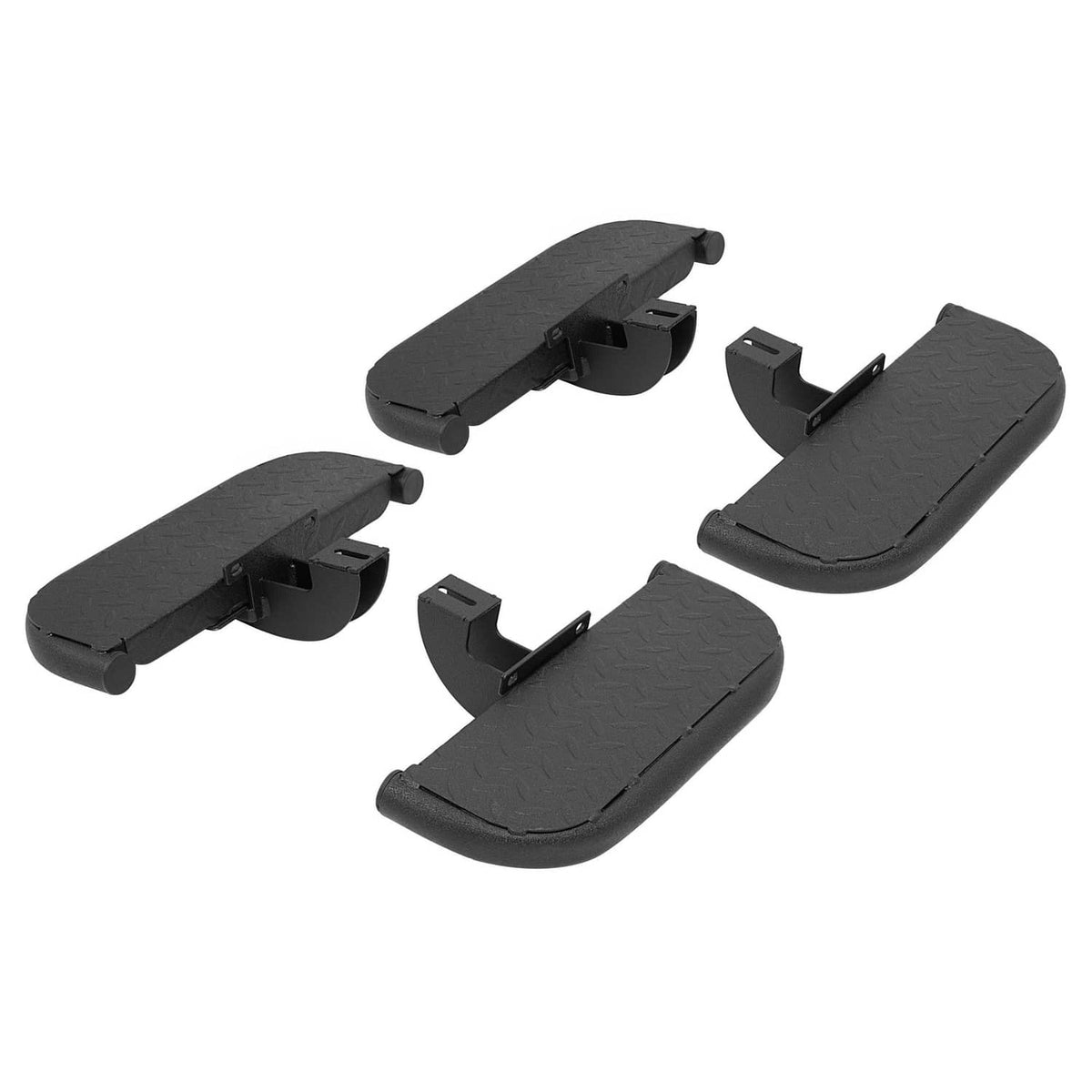Solid Spare Side Hood Steps Kit For 07-18 Jeep Wrangler JK Unlimited JKU 4-Door Steel 4Pcs