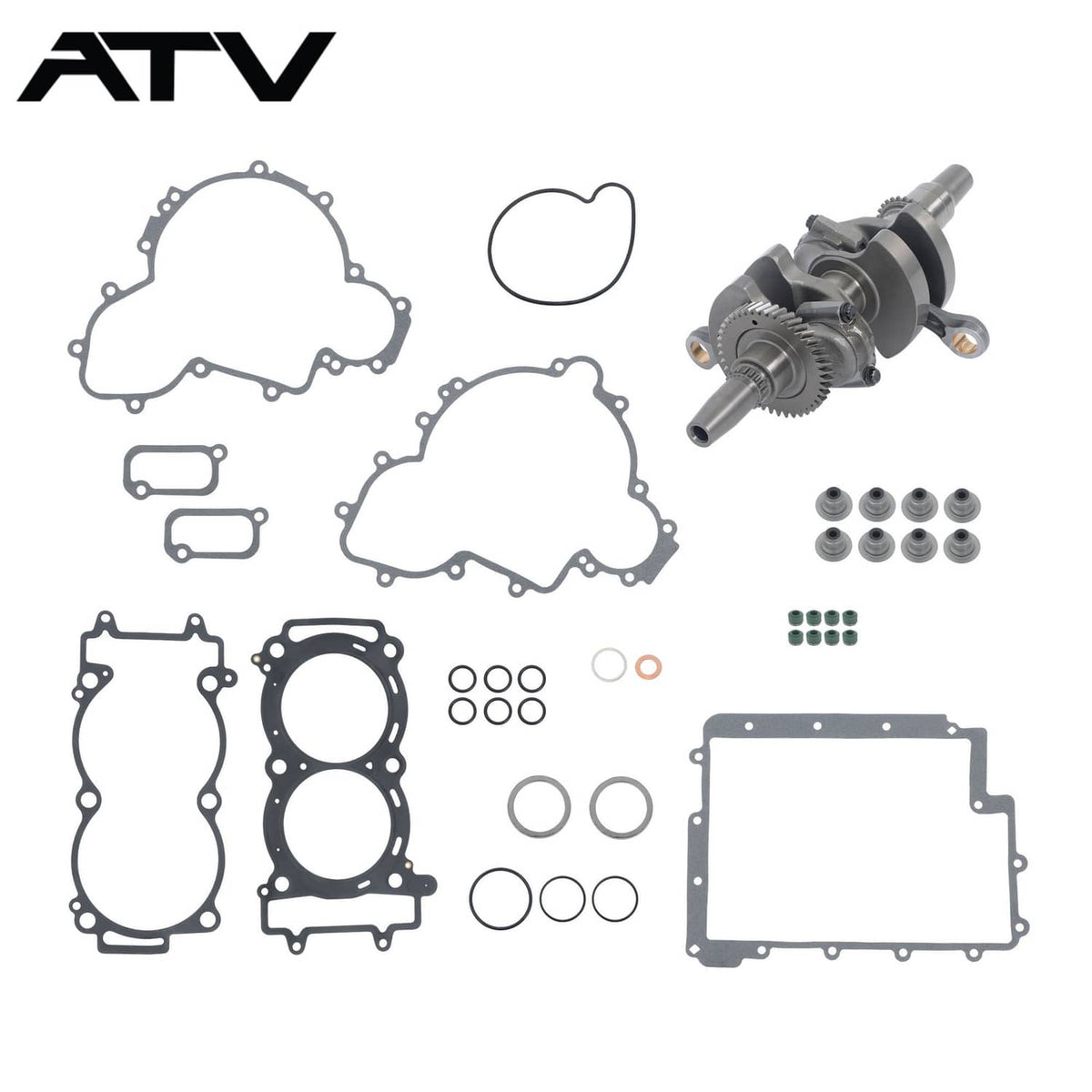 Solidspare For Ranger XP 900 13-16 Polaris Crankshaft Gaskets Seals End Rebuild Kit HR00119