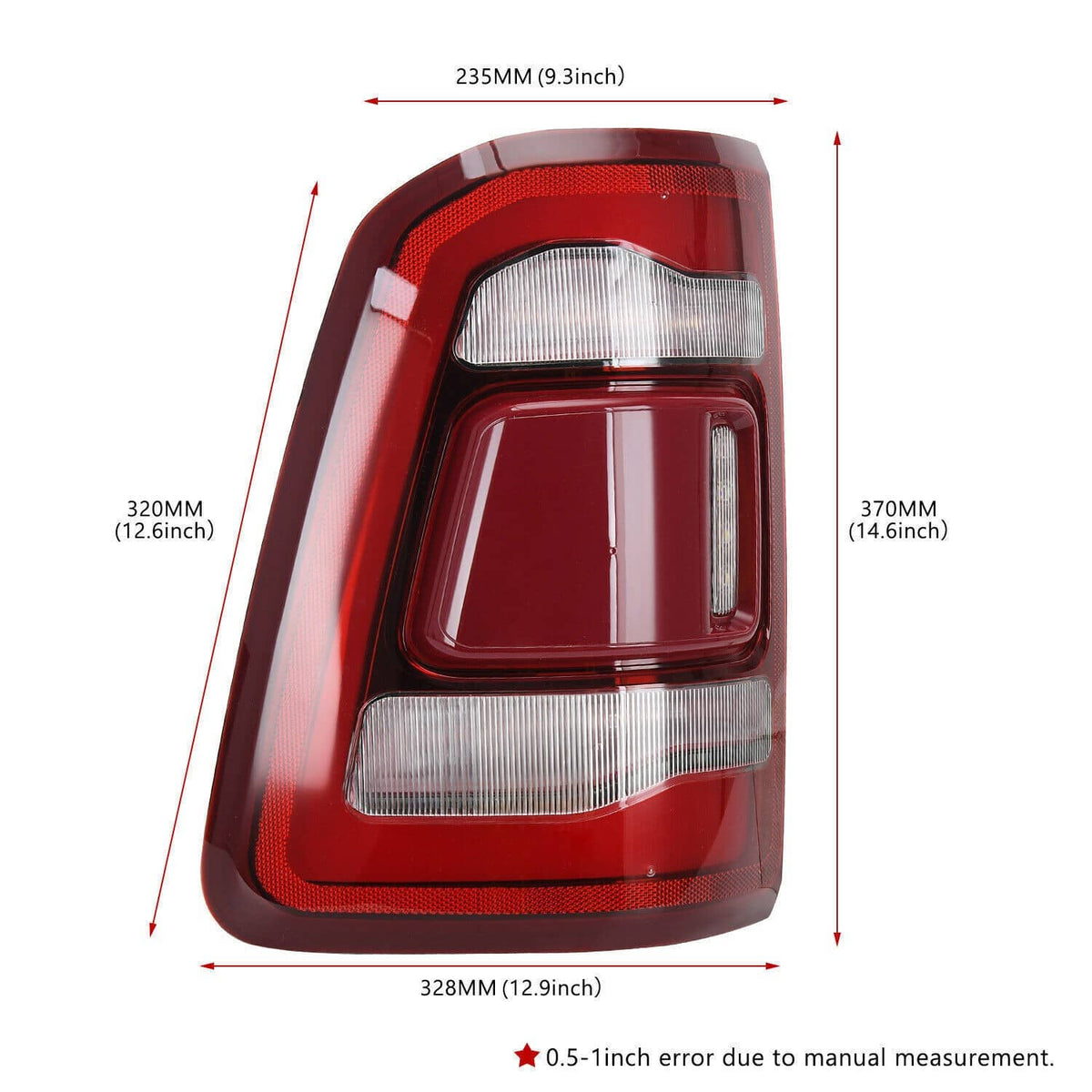 Solidspare New LH+RH Tail Light W/ Blind Spot Led For 2019-2022 Dodge Ram 1500 68262530AH