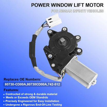 Solidspare Passengers Side Right Power Window Lift Motor For Infiniti G35 Coupe Nissan 350Z