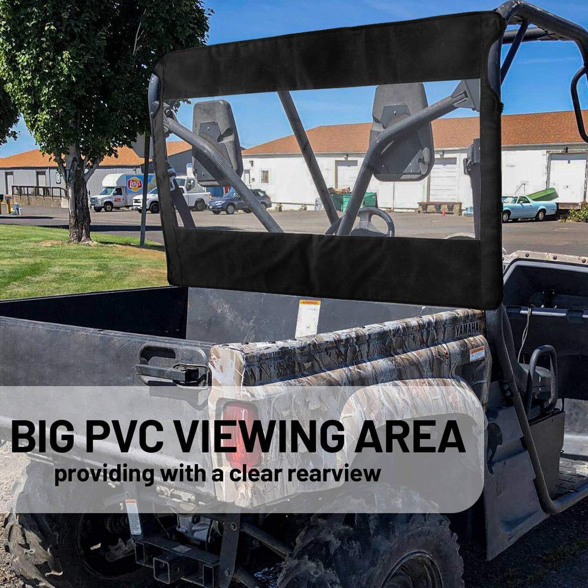 Solidspare UTV Back Panel Rear Window Windshield for Rhino 450 660 700 Massimo MSU500 New