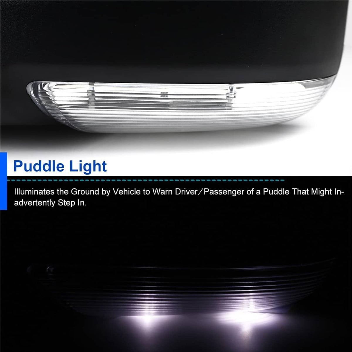 Solidspare Left / Driver Manual Fold+Heated+Temp Sensor Mirror For 2013-2019 Dodge Ram 1500