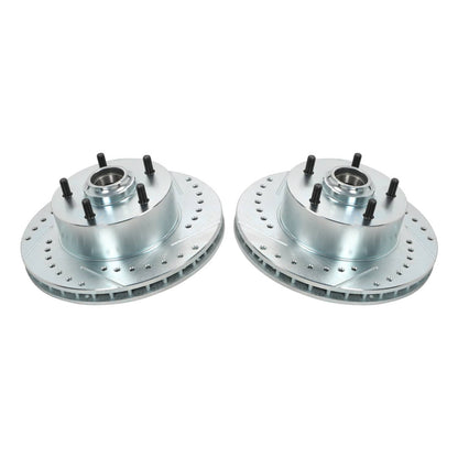 Solidspare Power Disc Brake Conversion Kit, Drilled & Slotted Rotors For Camaro 1967-1969