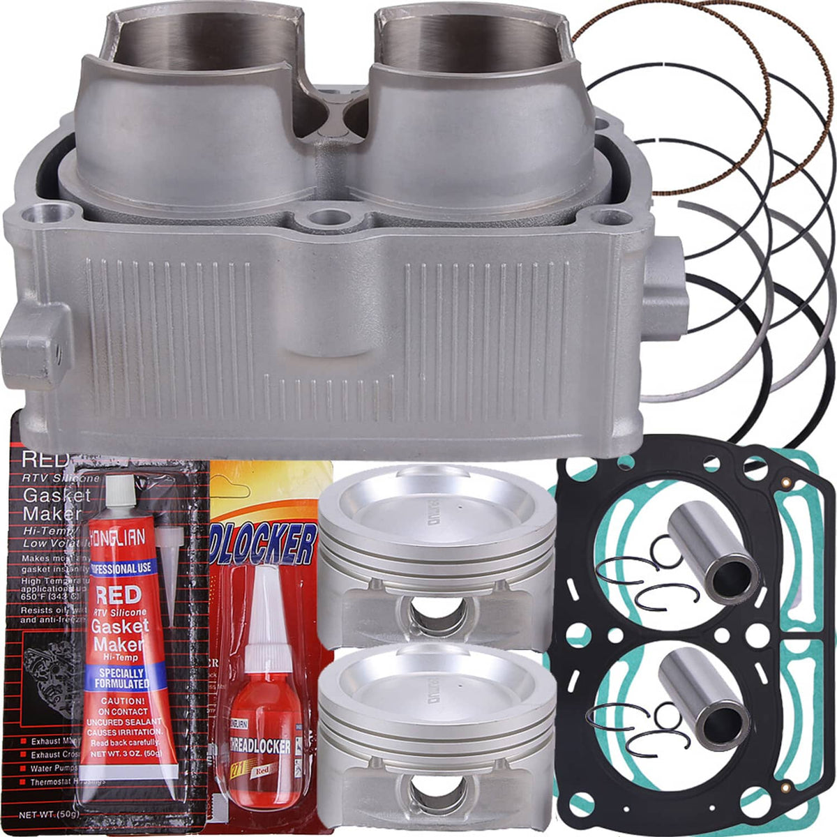 Solidspare 2008-2014 Cylinder Piston Gasket Top End Kit for Polaris Ranger 800 RZR 800 ATV