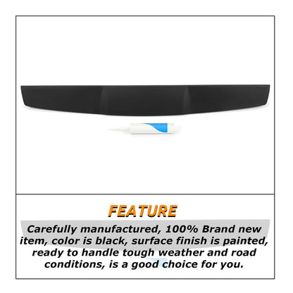 Solid Spare For Ford F-150 F150 2015-2020 Black Cab Wing Rear Window Trunk Roof Spoiler Lip